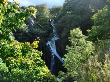  probably one of the most impressive waterfalls in Wales and plunges over 
