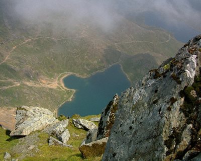 llyn Glaslyn and Llyn Lydaw